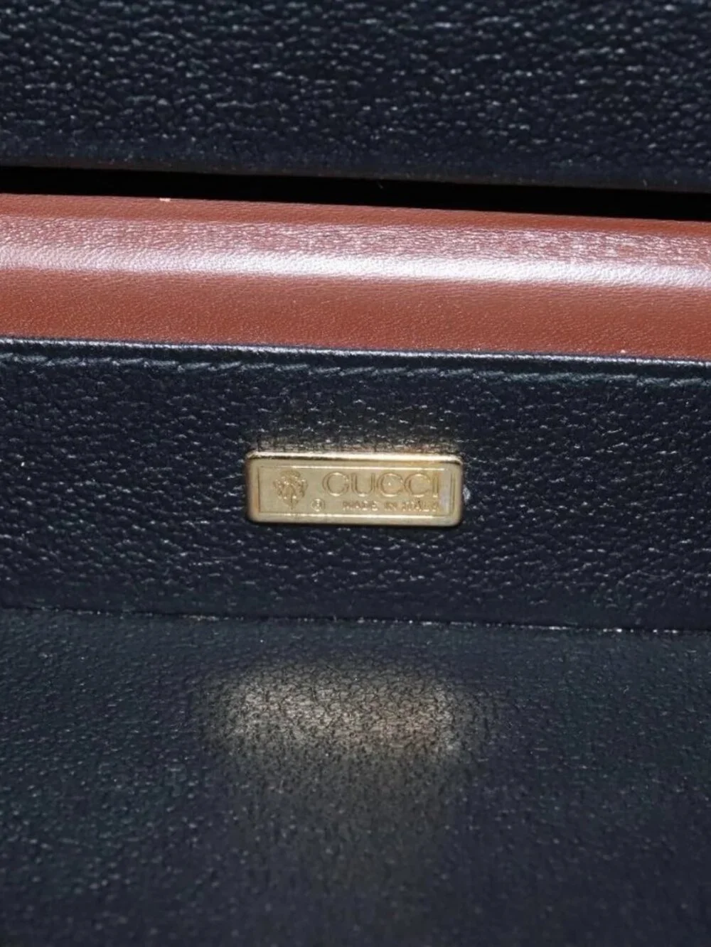 GUCCI Micro GG Canvas Trunk Black Gold